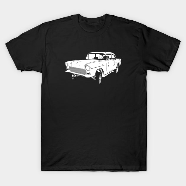 distressed chevy gasser bel air T-Shirt by small alley co